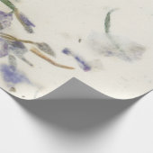 Natuurlijke Floral Grass Mint Earth Iris Mulberry  Cadeaupapier (Hoek)