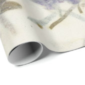 Natuurlijke Floral Grass Mint Earth Iris Mulberry  Cadeaupapier (Rol Hoek)