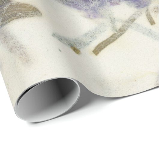 Natuurlijke Floral Grass Mint Earth Iris Mulberry  Cadeaupapier (Rol Hoek)