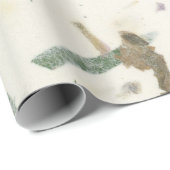 Natuurlijke Floral Grass Mint Earth Iris Mulberry  Cadeaupapier (Rol Hoek)