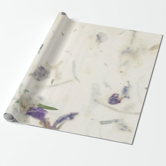 Natuurlijke Floral Grunge Shabby Earth Grass Mulbe Cadeaupapier (Uitgerold)