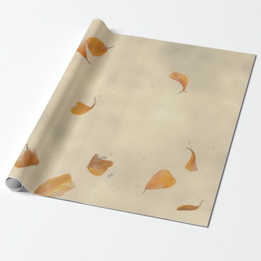 Natuurlijke Floral Grungy Earth Poppes Petals Mulb Cadeaupapier (Uitgerold)