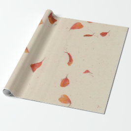 Natuurlijke Floral Grungy Shabby Earth Poppes Mulb Cadeaupapier