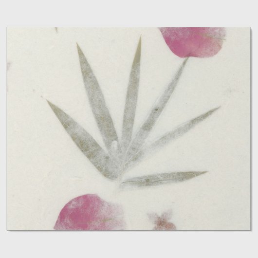 Natuurlijke Floral Grungy Shabby Earth Rozen Mulbe Cadeaupapier (Vlak)