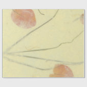 Natuurlijke Floral Kraft Earth Poppes Petals Mulbe Cadeaupapier (Vlak)