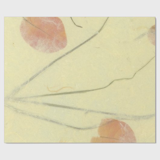 Natuurlijke Floral Kraft Earth Poppes Petals Mulbe Cadeaupapier (Vlak)