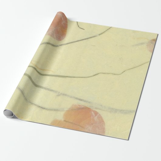 Natuurlijke Floral Kraft Earth Poppes Petals Mulbe Cadeaupapier (Uitgerold)