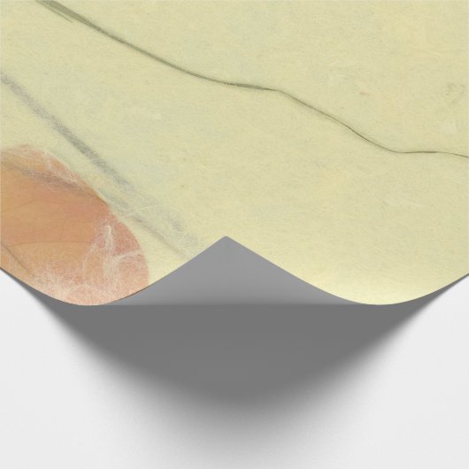 Natuurlijke Floral Kraft Earth Poppes Petals Mulbe Cadeaupapier (Hoek)