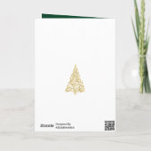 Natuurlijke Floral Wreath |Poinsettia Pine Bough G Feestdagen Kaart (Achterkant)