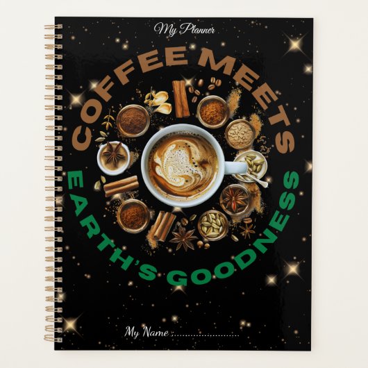 Natuurlijke Focus – Koffie Ontmoet Aardse Goedheid Planner (Voorkant)