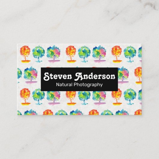 Natuurlijke Fotografie | Watercolor Boom Visitekaartje (Voorkant)