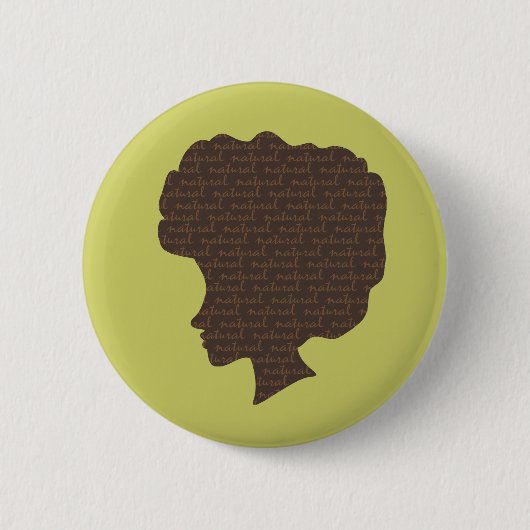 Natuurlijke 'Fro Ronde Button 5,7 Cm (Voorkant)