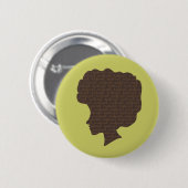 Natuurlijke 'Fro Ronde Button 5,7 Cm (Voorkant /achterkant)