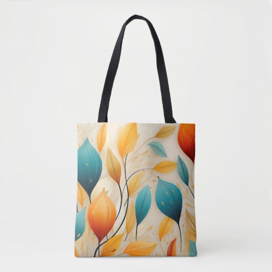 Natuurlijke gebladerte - minimalistisch ontwerp va tote bag (Voorkant)