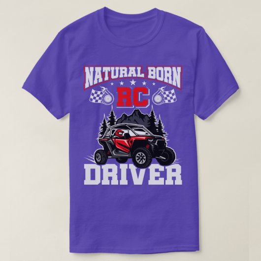 Natuurlijke Geboren RC Driver Racer Afstandsbedien T-shirt (Design voorkant)