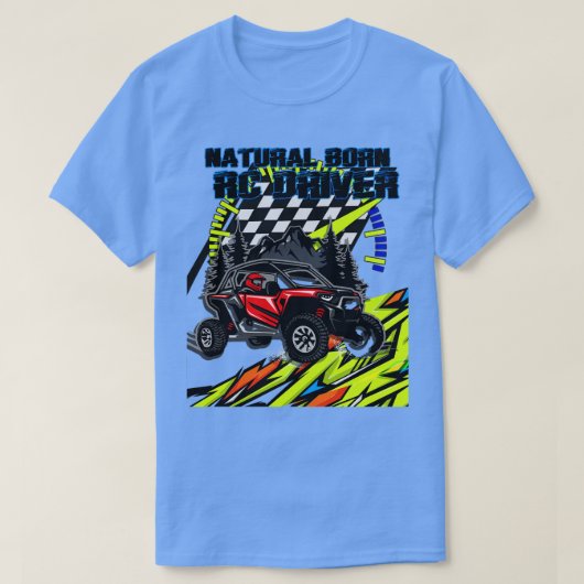 Natuurlijke Geboren RC Driver Racer Afstandsbedien T-shirt (Design voorkant)