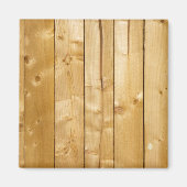 Natuurlijke geknoopte lichte houten paneelfoto magneet (Voorkant)