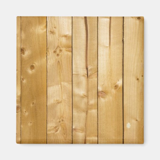 Natuurlijke geknoopte lichte houten paneelfoto magneet (Voorkant)