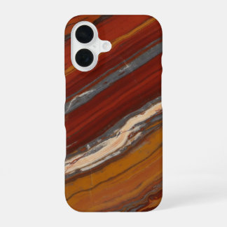 Natuurlijke gelaagde jaspis steen iPhone 16 hoesje