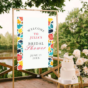 Natuurlijke gele waterverf zonnebloemen bruidsdouc poster