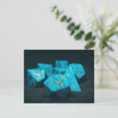 Natuurlijke Gemstone Crystal Stone Dice Set Briefkaart (Staand voorkant)