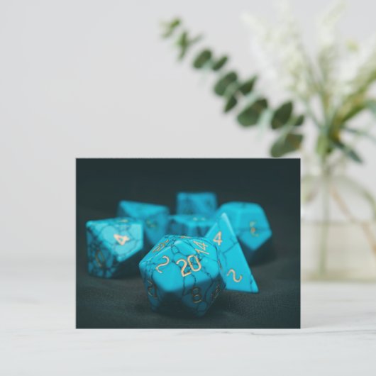 Natuurlijke Gemstone Crystal Stone Dice Set Briefkaart (Staand voorkant)