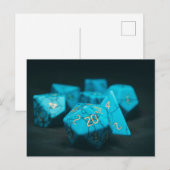 Natuurlijke Gemstone Crystal Stone Dice Set Briefkaart (Voorkant / Achterkant)
