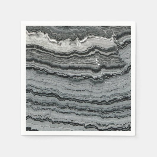 Natuurlijke gemstone zwarte witte agate marmer servet (Voorkant)