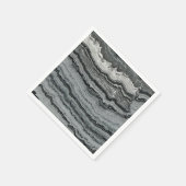 Natuurlijke gemstone zwarte witte agate marmer servet (Hoek)