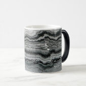 Natuurlijke gemstone zwarte witte kiezelsteen magische mok (Voorkant rechts)