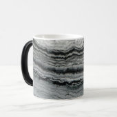 Natuurlijke gemstone zwarte witte kiezelsteen magische mok (Voorkant links)