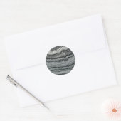 Natuurlijke gemstone zwarte witte kiezelsteen ronde sticker (Envelop)