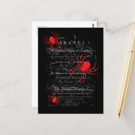 Natuurlijke geschiedenis Titel Pagina Spinnen Kall Briefkaart