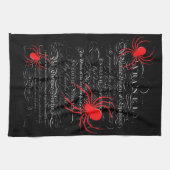 Natuurlijke geschiedenis Titel Pagina Spinnen Kall Theedoek (Horizontaal)