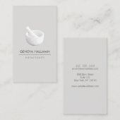 Natuurlijke gezondheid, genezer mortel en stamper visitekaartje (Voorkant / Achterkant)