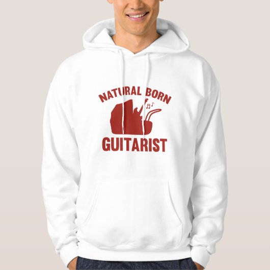 Natuurlijke gitarist hoodie (Voorkant)