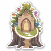 Natuurlijke Gnome Bos Thuis Sticker (Voorkant)
