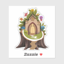 Natuurlijke Gnome Bos Thuis Sticker