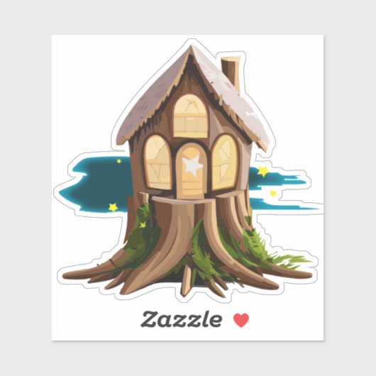 Natuurlijke Gnome Forest Home Sticker (Vel)