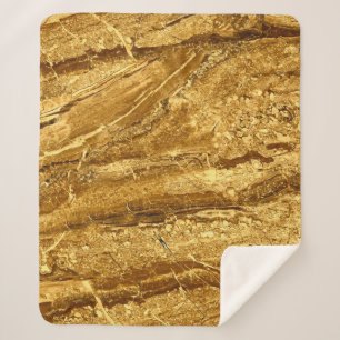 Natuurlijke gouden marmeren tegels sherpa deken