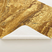 Natuurlijke gouden marmeren tegels sherpa deken (3/4)
