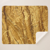 Natuurlijke gouden marmeren tegels sherpa deken (Voorkant (horizontaal))