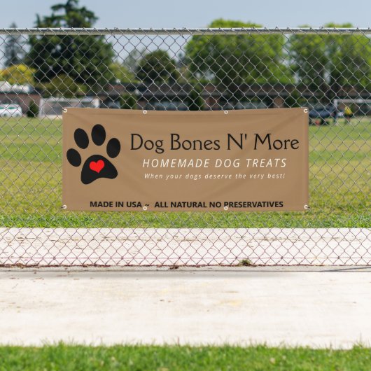 Natuurlijke gourmet Dog behandelt bakkerij Spandoek (Insitu)