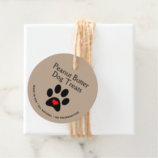 Natuurlijke Gourmet Dog Treat Prijs Bedankjes Labels (In situ)