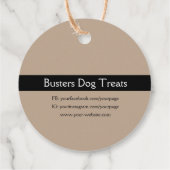 Natuurlijke Gourmet Dog Treat Prijs Bedankjes Labels (Achterkant)
