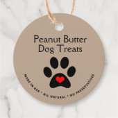 Natuurlijke Gourmet Dog Treat Prijs Bedankjes Labels (Voorkant)