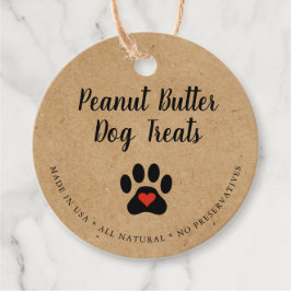 Natuurlijke gourmet honden rustieke traktatie bedankjes labels