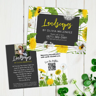 Natuurlijke Grasverzorging Service Paardenbloem &  Briefkaart