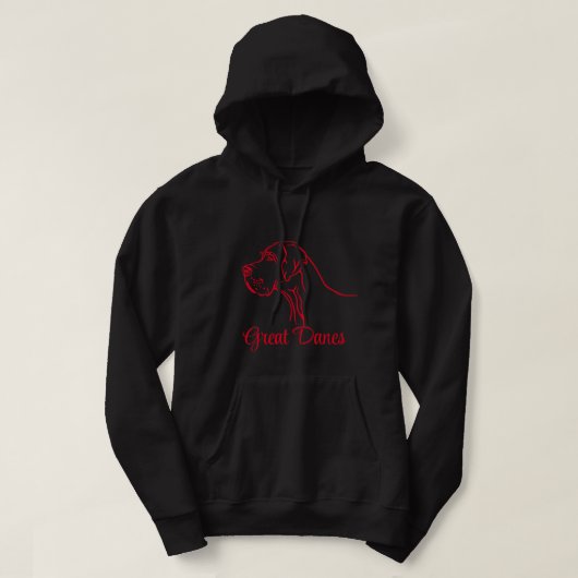 Natuurlijke Great Dane Hoodie (Design voorkant)
