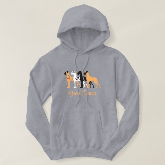 Natuurlijke Great Dane Hoodie (Design voorkant)